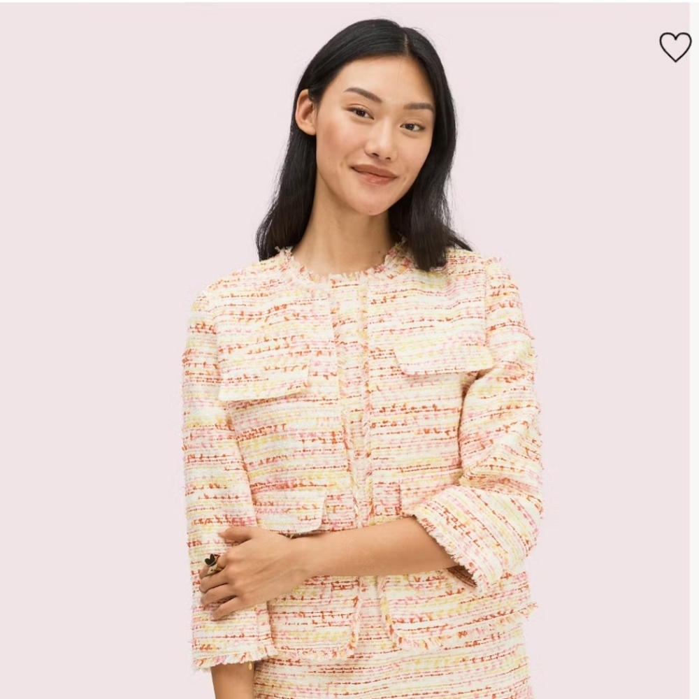 Kate Spade multi tweed blazer jacket